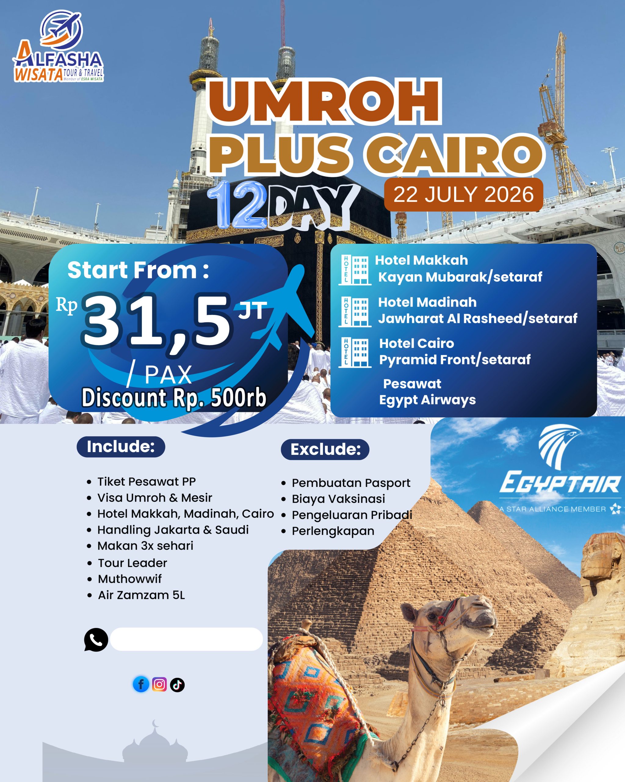 umroh plus cairo