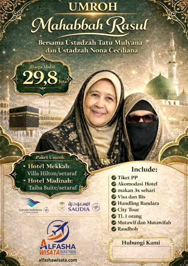umroh bersama ustadzah tatu mulayan dan ustadzah nona cecilianan