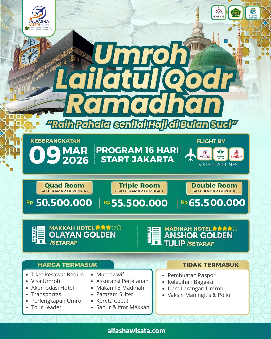 Umroh lailatul qodr ramadhan 2026