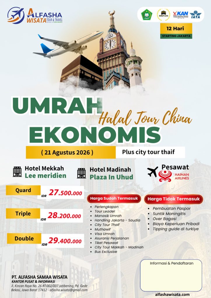 Umroh ekonomis 12 Hari