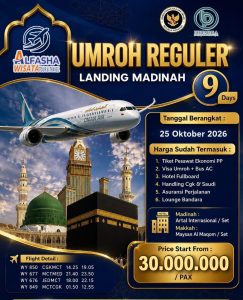 Umroh reguler 9 hari